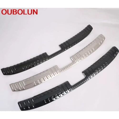OUBOLUN For Kia Cerato Forte k3 2019 Rear Door Sill Protect Inner Outer Trunk Bumper Plate Cover Trim Accessories StainlessSteel