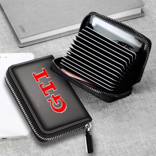 4S Genuine Leather bag Driver License Business Card Holder Wallet for VW GTI POLO Golf 4 5 6 7 Gti mk6 MK4 MK5 MK7 GTI Car