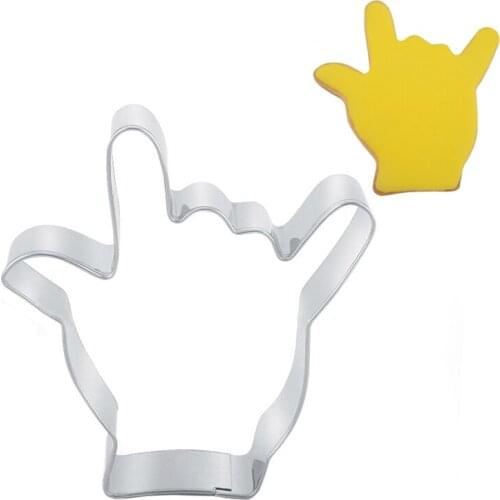 Love Hand Sign Metal Biscuit Cutter Cookie Decorating Tools Baking Mould DIY Home Party Dector DH136