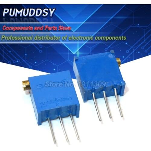 10PCS 3296 3296X series resistanceohm Trimpot Trimmer Potentiometer 1K 2K 5K 10K 20K 50K 100K 200K 500K 1M ohm 100R 200R 500R