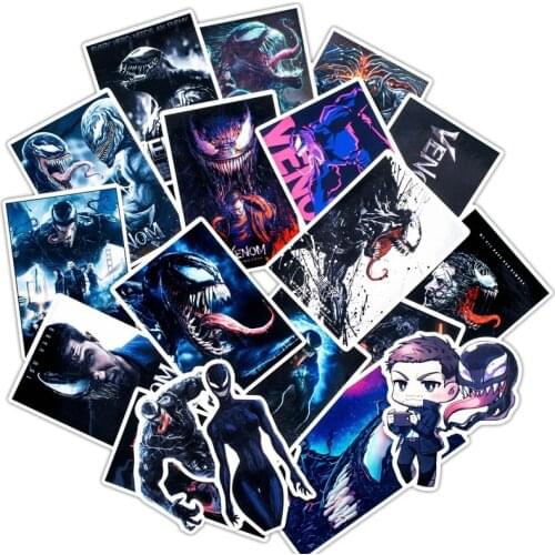 30 Sheets of Marvel Venom Waterproof Stickers Cup Refrigerator Scooter Furniture Car Trolley Case Stickers Graffiti Cartoon Toys
