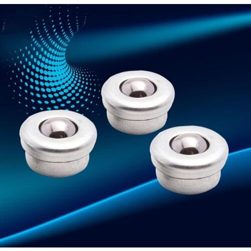 5Pcs/lot 1 inch Steel Conveyor Ball Sliver Transfer Bearing Unit Roller Wheels Small Flat Round Eye Conveying Ball Roller Ball
