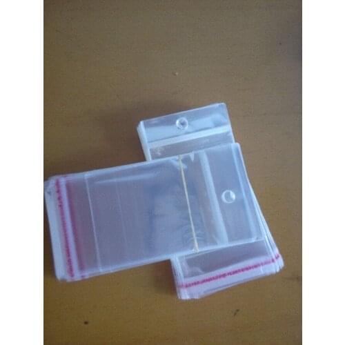 6*12cm 500pcs Seal Self Adhesive Bags Packing Bag For Gifts/jewelry Bags Resealable BOPP/Poly Hole Card Head Bag Diy Plastic Bag