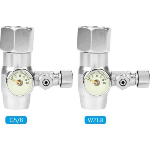 Aquarium CO2 Single Gauge Decompression Regulator Control Vavle Interface G5/8 For Water Plants Fish Tank Manometer Accessories