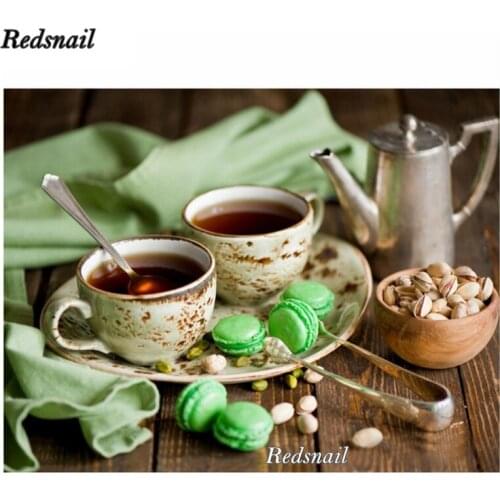 New Picture Diamond Embroidery Diamond Painting Still life Coffee dessert 5D Cross Stitch Mosaic DIY Painting By Numbers EE356