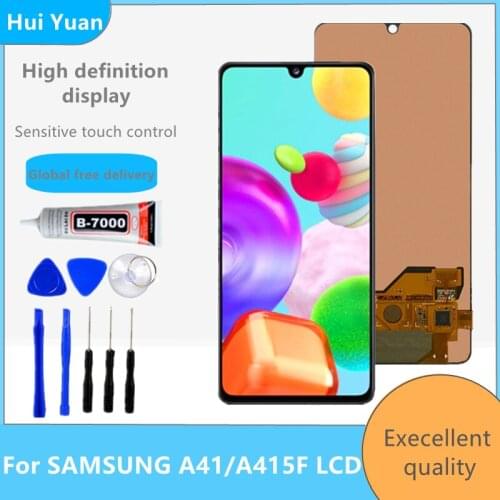 Original AMOLED For Samsung Galaxy A41 SM-A415F A415 LCD Display Touch Screen Digitizer Assembly Replacement Parts