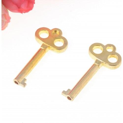 Free shipping 10Pcs Gold Tone Key Connectors Metal Crafts Gift Decoration DIY 42x20mm J3284