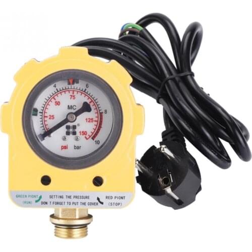 220V 10 Bar Pressure Controller Unit Electronic Switch for Water Pump On/OFF Tool Water Compressor Pressure Controller Switch