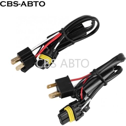 CBS ABTO 2pcs 1V1 H4 BI-Xenon wire HID Xenon Auto Motor Headlamp Light Relay Wiring Harness Cable Wire for Car Headlight Socket