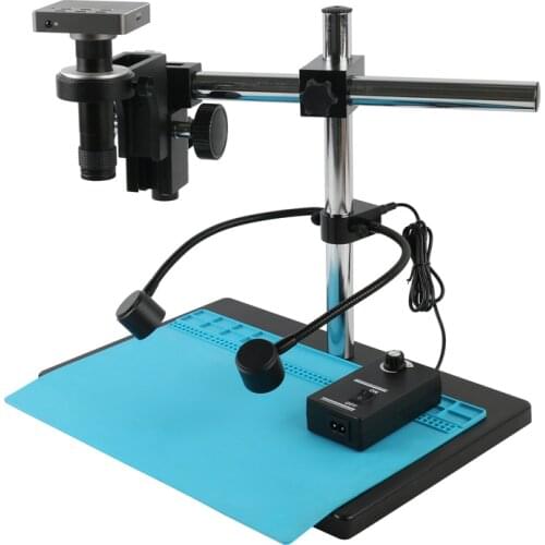 Industrial Digital Video Microscope Camera 37MP 1080P 130X Zoom Lens High Working Distance For Cellphone Repair