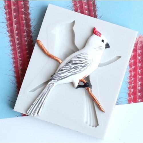Bird shape on the branch mold mold fondant chocolate dry Pez mold soft ceramic resin mold home decoration appliances