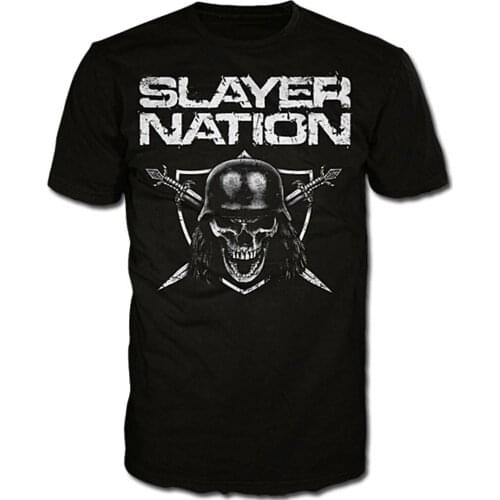 Slayer Nation Shirt S-3XL Thrash Metal T-Shirt Official Band T shirt New New Men Cotton T-Shirt