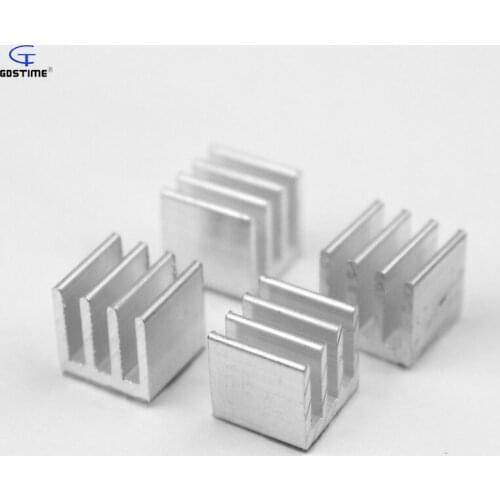 Gdstime 500 pcs Aluminum Heatsink 10x10x10mm with 3M tape IC Chip VGA RAM Heat Sink 10mm Cooling Cooler