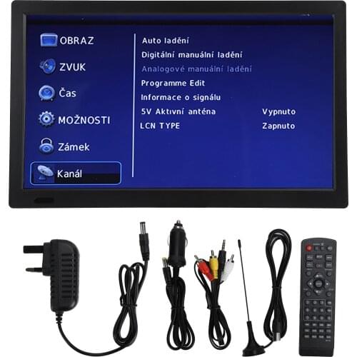 LEADSTAR 13 Inch Digital TV Portable Television with Stand for Home Car Outdoor Travel UK Plug 110-220V new