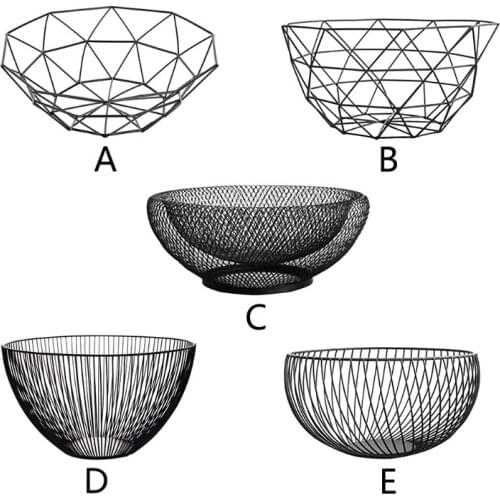 Metal Fruit Vegetable Storage Bowls Kitchen Eggs Baskets Holder Nordic Minimalism Kitchen Accessories