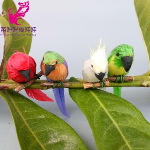 Mini Scene Decoration parrot for doll house diy use accessories for 1/8 1/12 bjd doll charm bird for Micro scene display