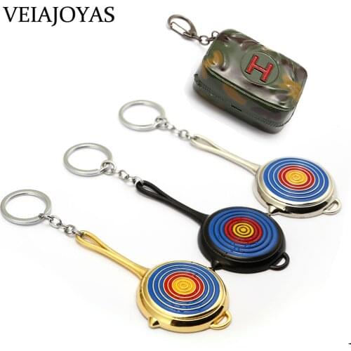 Trendy Game Keychain Accessory High Quality Pans Alloy Keyrings PUBG First Aid Kit Treatment Box Openable Car Key Chain for Men