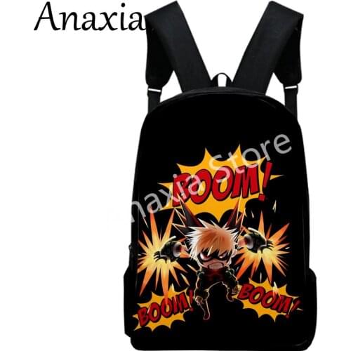 Bakugou katsuki team merch Fashion Oxford Cloth Shoulder Backpack Printed Multi Zipper Pack Casual Student School Bag