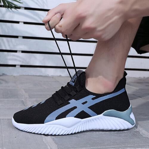 Spring and Autumn New Mens Casual Shoes Comfortable and Breathable Mens Casual Sneakers Lace Up Leisure Mens Flats