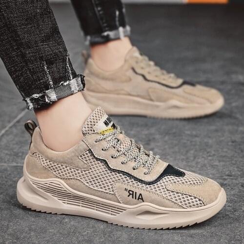 Mens Casual Sneakers Suede Mesh Shoes for Men Large Size Men Shoes Tenis Cushioning Hard-Wearing Men Sneaker Running Shoes 47