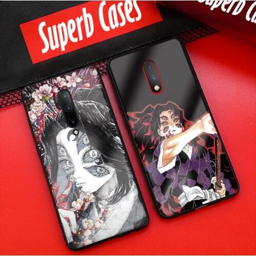 Kokushibo Kimetsu no Yaiba anime TPU soft silicone tempered glass phone case cover shell For OnePlus 6 6T 7 7T Pro