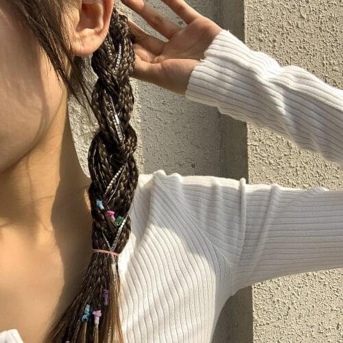 New Simple Girl Invisible Tassel Hairpin Ins Geometric Trend Braided Hair Dirty Braided Hair European and American Style Jewelry