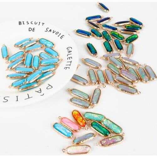 New Arrival 2Pcs/Bag 10x26MM Hole 2MM Charms Shape Pendant For Earring Necklace DIY Jewelry Findings Making