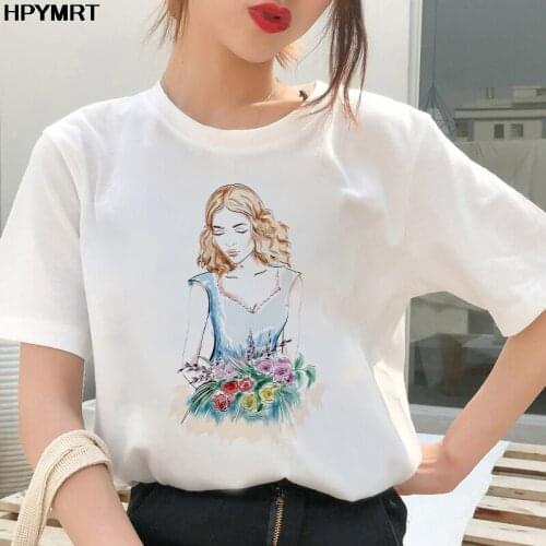 Kawaii New Summer Women Casual T Shirts Streetwear Cute Top Clothes Famale Print Short Sleeve O-neck Graphic T Shirts Clothing