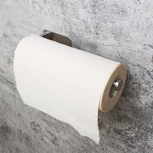 Paper Towel Rack Straight Brushed Stainless Steel Paper Towel Rack Kitchen Bathroom Towel Rack Bathroom Storage Rack