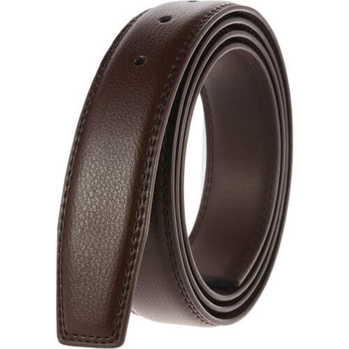 Mens Belt 100% Pure Cowhide Buckle Belts No Buckle Men High Quality Male Genuine Leather Belt with Holes High Quality 3.5cm