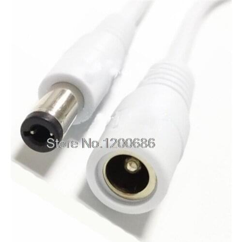 0.75MM2 power cord wire harness 18AWG White power extension wire harness DC5.5 * 2.5 male to female connector