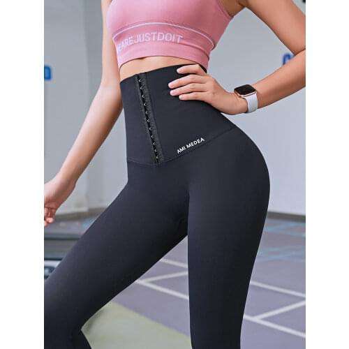 High Waist Tights Yoga Pants Fitness Women Corset Waisted Workout Leggings Women Gym Running Training Tights