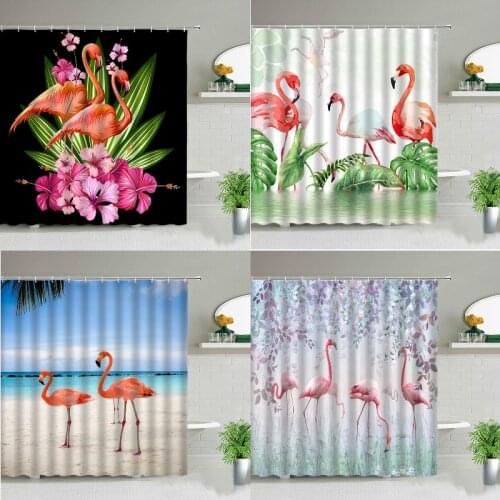 Flamingo pattern shower curtains shower curtain bedroom curtains shower curtain set shower curtains curtains in the room Curtain