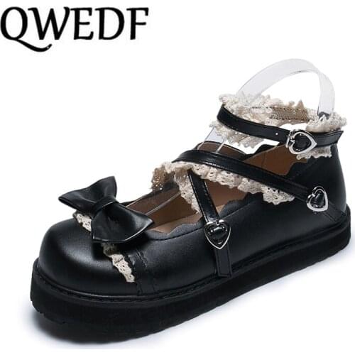 2019 women flats low round with cross straps bow cute girls princess tea party shoes students lovely shoes size 35-40 X8-17