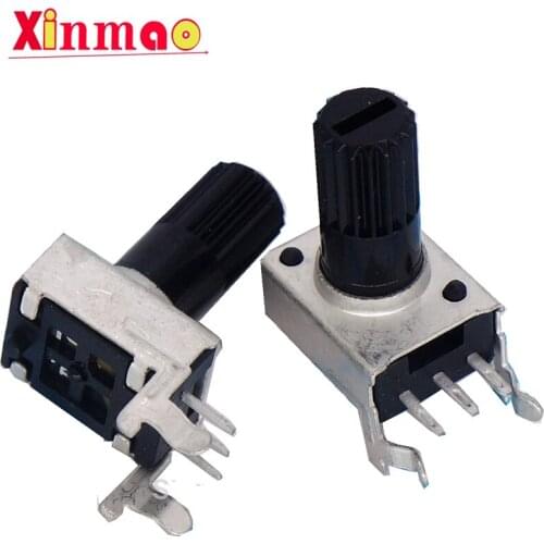 10pcs RV09 horizontal 12.5mm Shaft 5K 10K 50K 100K 0932 Adjustable Resistor 9 type 3Pin Seal Potentiometer Regulator Switch New