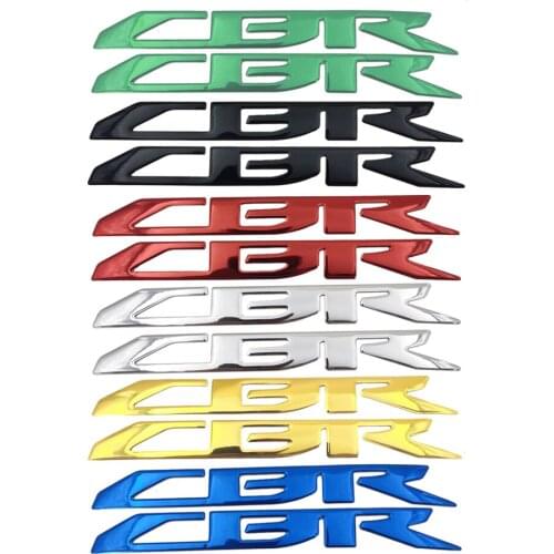 2Pcs 3D Badge Emblem Decal Sticker Racing Motorcycle Fuel Gas Tank Fairing Stickers Logo Label For Honda CBR 300 600 1000 RR