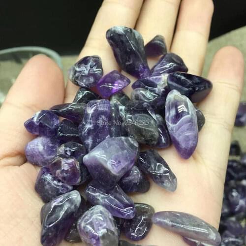 200g Assorted Natural Amethyst Tumbled Stone Magnet Gravel Beads Chakra Healing Reiki Fengshui Decoration