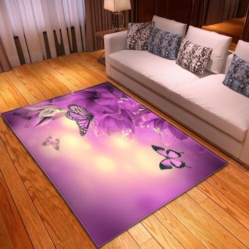 3D Cartoon Butterfly Pattern Carpets Child Bedroom Play Rug Kids Room Decor Carpet Baby Mats Birthday Crawl Gift Rugs Children