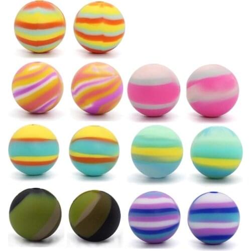 12mm/15mm 50pcs Silicone Beads BPA Free Food Grade Silicone Loose Beads DIY Baby Teething Toys Beads