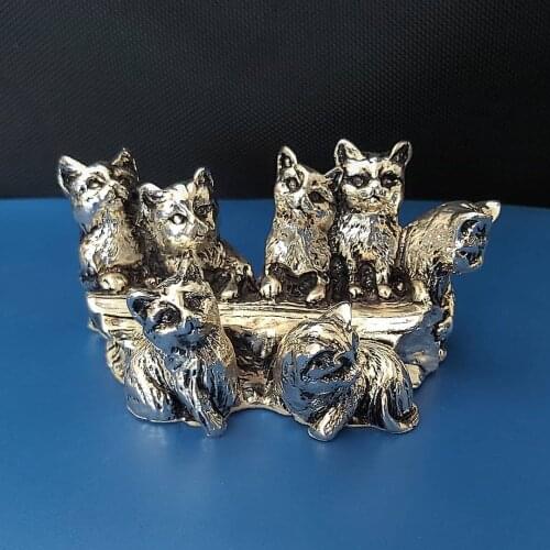 925 Sterling Silver Plated SEVEN CAT