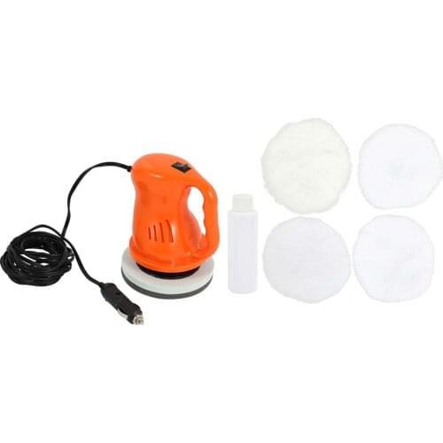 ABSF Car Polisher Machine Auto Electric Buffer Waxer Portable Polishing Buffing Waxing Sander Machine Kit Set Orange