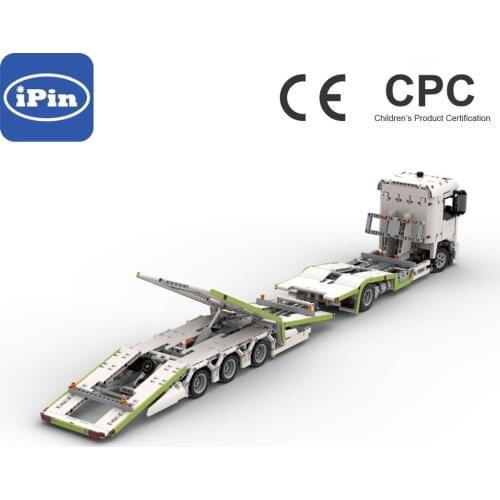 Moc-71551 transport truck lengthened boy with carriage gift splicing building block technology accessories