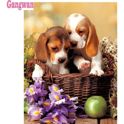 British cocker spaniel diamond painting cute pet 5 d diy daimond embroidery full round drills animal mosaic diamond inlaid decor