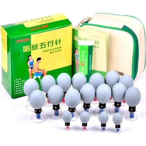 Cans Suction Cups Cupping Set Chinese Acupuncture Physical Therapy Magnetic Massage Jars for Vacuum Cupping Therapy 12/18Cup