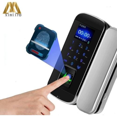 Frameless Glass Door Lock With Remote Control Fingerprint Door Lock XM-100 Smart Keyless Glass Door Lock