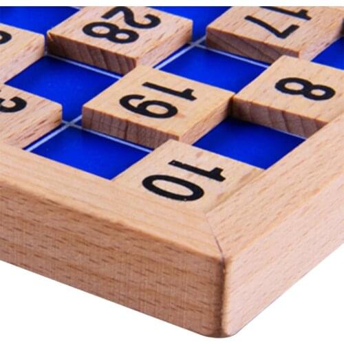 Wooden Toys Hundred Board Montessori 1-100 Consecutive Numbers Wooden Educational Game for Kids Y4UD