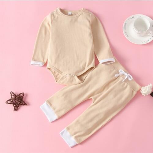 TALLOLY Girls' Romper Suit Western Style Baby Kids Spring and Autumn Knitted Fashion Romper + Trousers