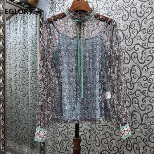 Eglory Stand-up Collar Blouses