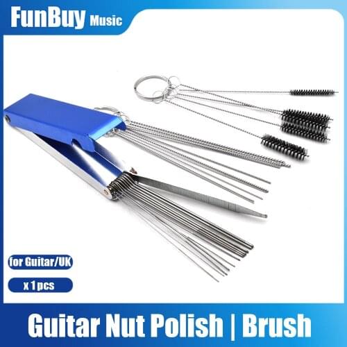 Guitar Nut Saddle Polishing Grinding Guitar Files DIY Kits Set Guitar File Kit Set Dual Cutting Edge Luthier Tool