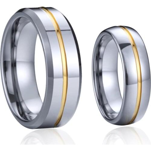 Classic Tungsten Carbide Ring Silver Color Never Fade Marriage Wedding Bands Rings For Men And Women Couples Lovers Alliance